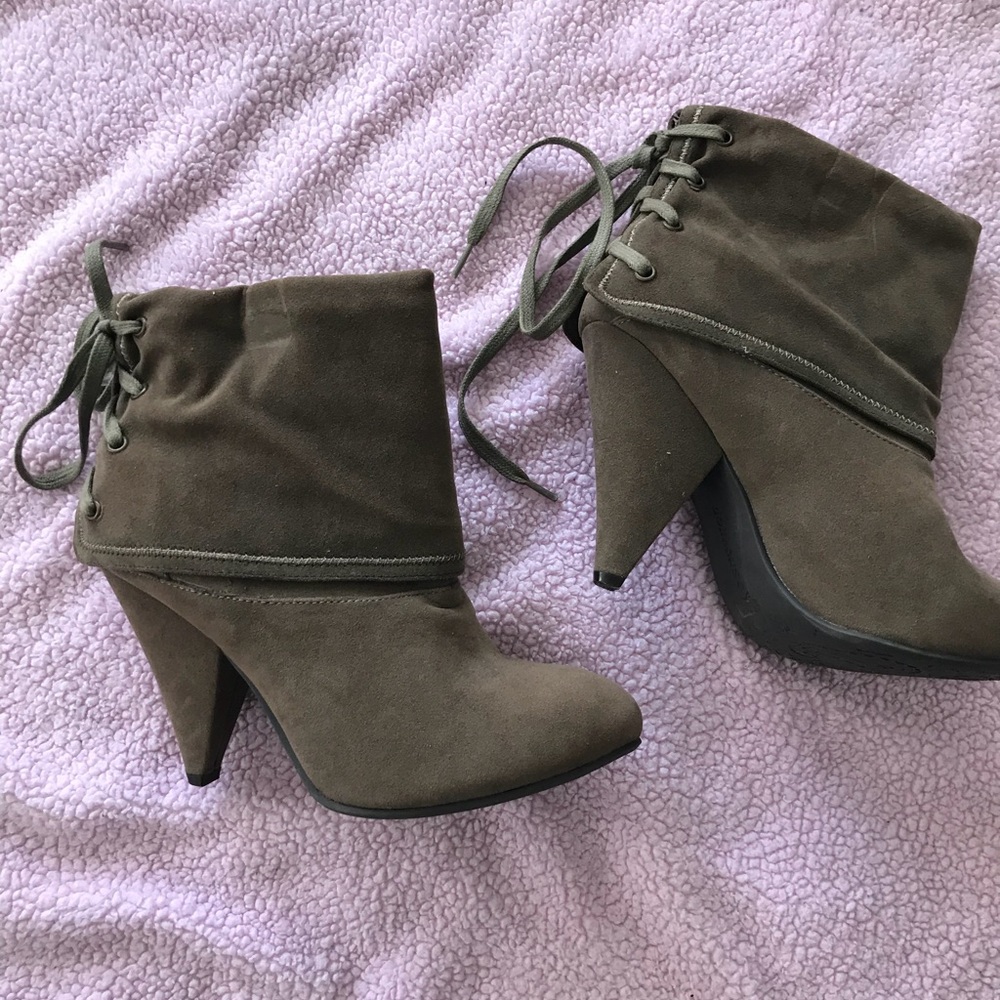 Size 7.5 Faux Suede Ankle Boots